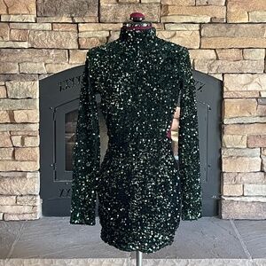 Dark Green HomeComing Dress Size 2